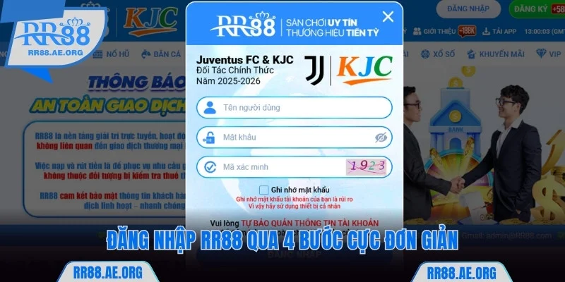 Đăng Nhập RR88 - Cách Truy Cập Tài Khoản Siêu Nhanh Chóng 6 Điền đầy đủ thông tin để đăng nhập RR88